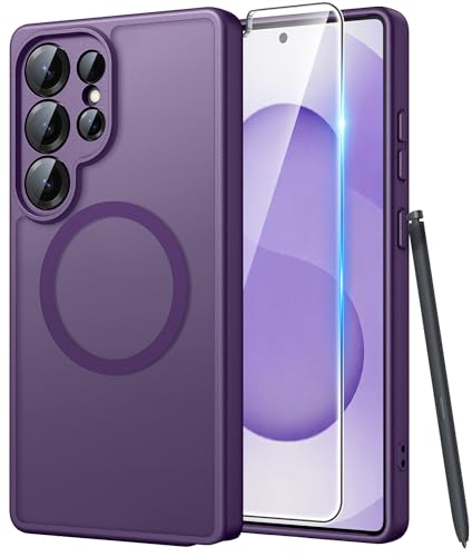 Image of FNTCASE for Samsung Galaxy S25 Ultra Case: [Fit for Magsafe] [Full Camera Protection] Translucent Matte Cases with [Screen Protector] Military Grade Shockproof Protective Phone Cover
