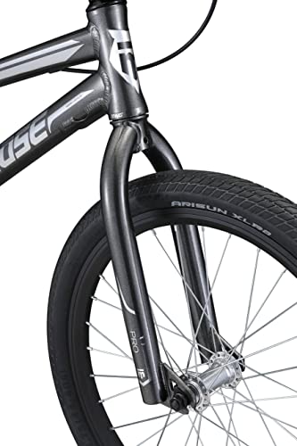 Mongoose Title Pro BMX Race Bike, 20-inch Wheels, Beginner Riders, Lightweight Tectonic T1 Aluminum Frame and Internal Cable Routing, Charcoal - Thumbnail 5