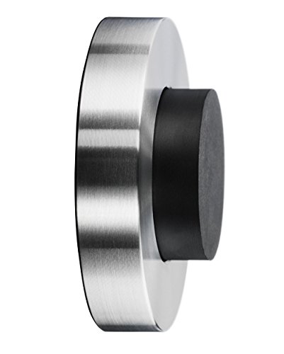 Preisvergleich Produktbild Odin Wandtürstopper "Hat" Türstopper Türpuffer Gummipuffer Stopper aus Edelstahl mit Gummiaufsatz, Tiefe: 20 mm, Ø 60mm