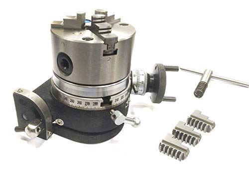 Table rotative inclinable 100 mm avec alésage MT2 et outils d'ingénierie., noir