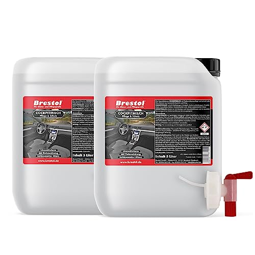 Lait de nettoyage pour cockpit Brestol 10L avec robinet de 51 mm pour entretien auto