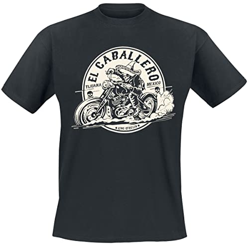 King Kerosin El Caballero T-Shirt, Nero, XXL Uomo