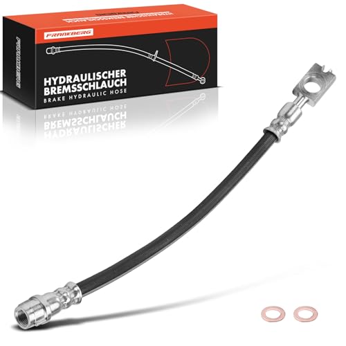 Frankberg Brake Hose Brake Hydraulic Hose Rear Axle Left Right Compatible with A4 8E2 8EC B6 B7 2000-2008 A4 Avant 8E5 8ED B6 B7 2001-2008 Exeo 3R2 3R5 2008-2013 Replace# 2201554