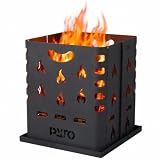 PyroProducts Feuerschale faltbar mit Grillrost, 3in1 Feuerkorb Garten
