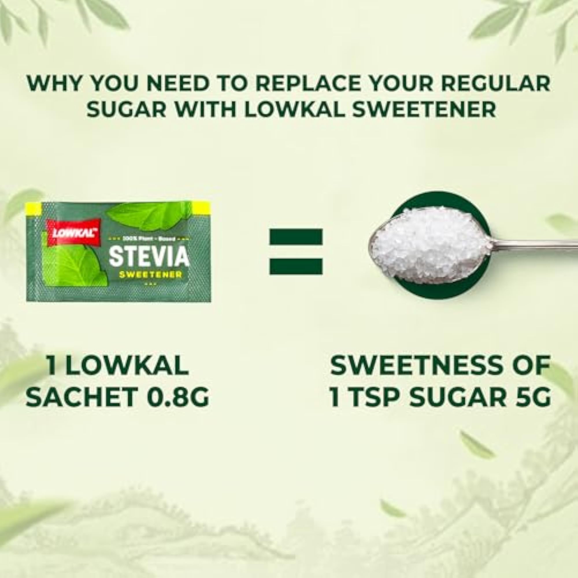 Stevia Powder Sachets, 100 Packets
