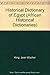 Historical Dictionary of Egypt