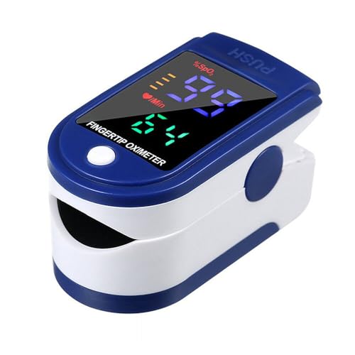 AIYUNDI Oxímetro de Pulso para la yema del Dedo, Monitor de frecuencia de Pulso y saturación de oxígeno en Sangre, oxímetro portátil con Pantalla LED...