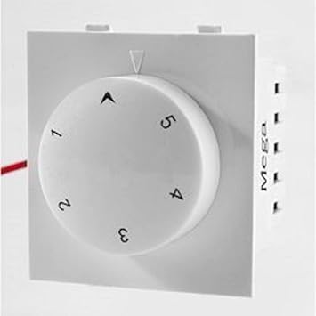 SEER SOCKET 5 STEP FAN REGULATOR Ceiling Fan Regulator 2 modular Type use in household, offices, shops, restaurants, hospitals and more Polycarbonate Regulator for Fan | 240 Volts AC, 100 white pack 1