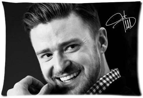 Justin Timberlake Hot Singer Superstar Custom Square Zippered Pillowcase Cover Standard Size 20x30 Two Sides