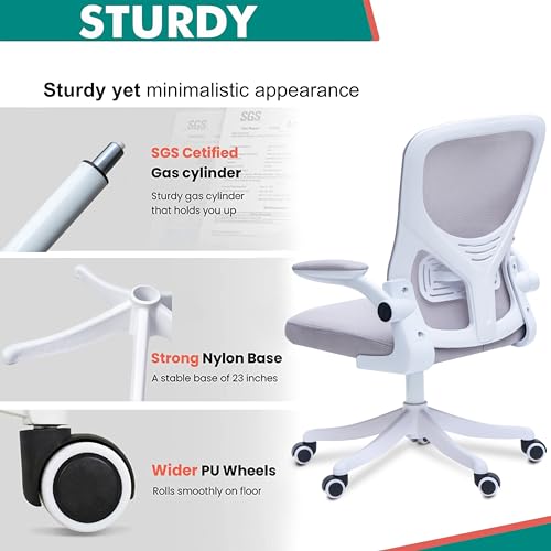 Alex Daisy Plastic Flexo Ergonomic Office Chair/Study Chair/Computer Chair (Without Headrest, Grey) - Image 4