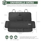 EYPINS Hundedecke Auto Rückbank Kratzfeste, wasserdichte Autoschondecke Hund Rücksitz, rutschfeste, waschbare Hundeschutz Rückbank mit Hundegurt, Innenschutz für Auto LKW SUV| 137x125cm| Universal