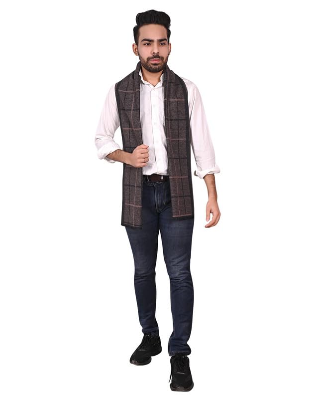 Tricky Shopper™ Unisex Casual Luxurious Premium Checkered Woolen Muffler, Scarf, Stole For Winter-picture-14