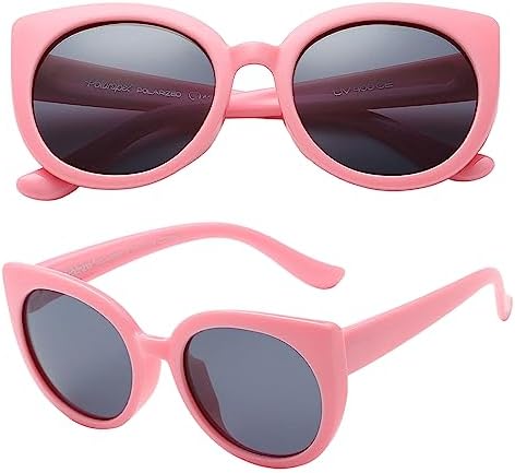 Polarspex Girls Sunglasses - Elastic Cat Eye Kids Sunglasses - Toddler Girl Sunglasses - BPA Free 100% UV Protection