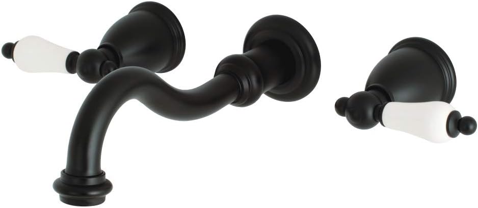 Kingston Brass KS3027PL Restoration Two-Handle 3-Hole Wall Mount Roman Tub Faucet in Brushed Brass