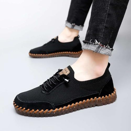 Image of Men's Genuine Leather Loafer Shoes Slip On Soft Walking Driving Shoes