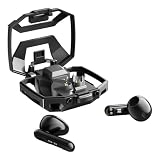 Transformers TF-T32 Wireless Bluetooth Earbuds - Zinc Alloy Case, Low-Latency Gaming & Music Modes, 13mm Loudspeaker, USB-C Fast Charging, Deep Bass Sound Long Battery 24H Playtime (Megatron Black)