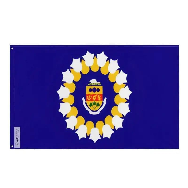 Drapeau Oshawa anti-déchirure en polyester résistant Pixelforma sans œillet