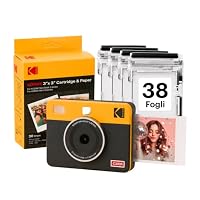 KODAK Mini Shot 3 Retro Fotocamera Istantanea 7,6x7,6cm, 38 Fogli, Giallo