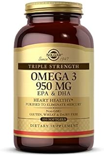 Solgar Triple Strength Omega 3 - Supports Brain & Eyes - Heart Health Friendly - Fish Oil - 100 Softgels