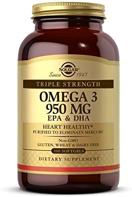Solgar, Omega-3 EPA & DHA, Triple Strength, 950 mg, 100 Softgels