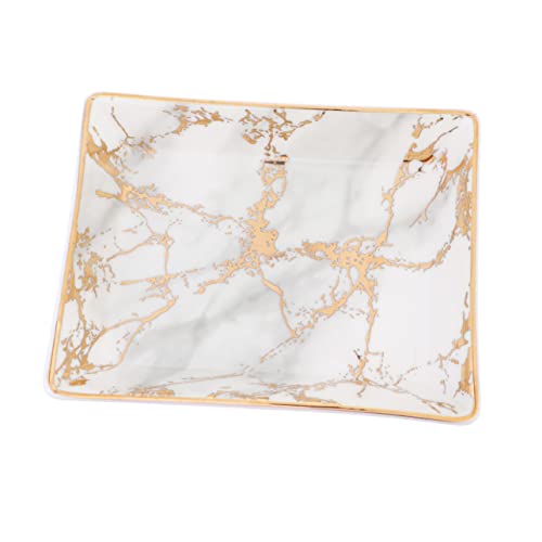 SHERCHPRY Plateau à Bijoux Céramique Assiette Pour Rangement De Boucles Oreilles Et Colliers Décoration Élégante Pour Chambre