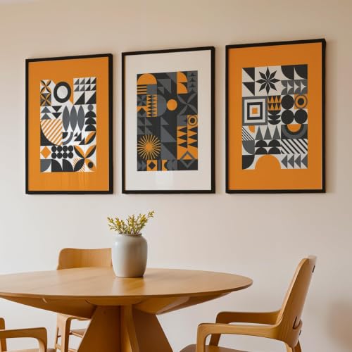 Image of NoWorries Attractive geometrics modern art wall decor framed art prints, Set of 3 Paintings for living room, bedroom and office (Theme-Minimalist) (Art-9, 10x13inch)