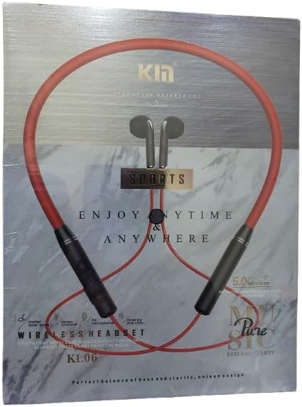 KIN SPORT KL-06 Wireless Neckband Headphones – Bluetooth Headset with ...