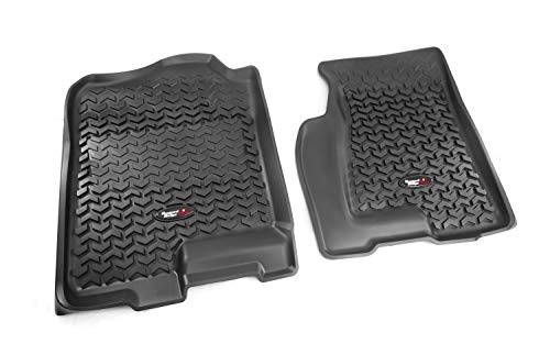 Rugged Ridge 82901.02 Floor Liner, Front; Black, 1999-2006 Chevrolet / GMC Silverado / Sierra 1500 Extended / Crew Cab, 99-06 Silverado 2500 / 3500 Extended Cab, 99-03 Sierra 2500-3500 Extended Cab, 01-06 2500 / 3500 Crew Cab, 00-06 Suburban / Tahoe, 02-06 Escalade / Avalanche, 00-06 Yukon / Yukon Xl