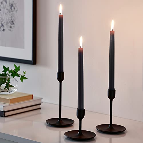 Bougie noire non parfumée 25 cm KLOKHET de décoration minimaliste - 2