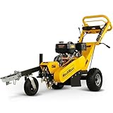 MechMaxx 15 inch E-Start Ducar 420CC 15HP Gas Power Stump Grinder With Tow Bar/12pcs Alloy Teeth/Rotation Chassis,15'' Cutting Height And 10'' Cutting Depth,Two Wheel Brake System,Model SG380 (Yellow)