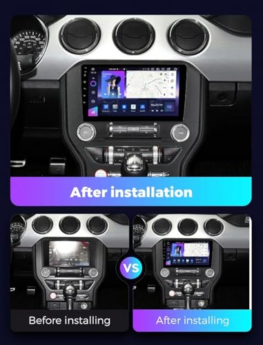 Radio para Coche con Android Auto para Ford Mustang S550 viajes con música Bluetooth 2