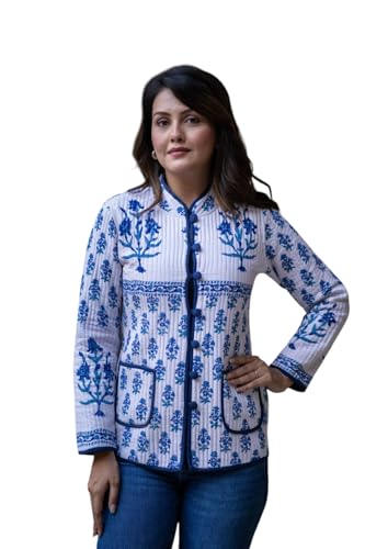 Image of Jackets for women | Cotton Quilted Reversible Short Jacket | Double Sided Warm Outerwear Coat for women |Jacket for women winter wear