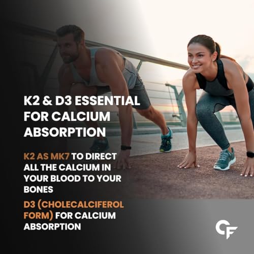 Image of Carbamide Forte Vitamin D3 K2 Supplement | Vitamin K2 MK7 to Support Bone & Heart Health | Veg D3 - Lichen - 10 Tablets