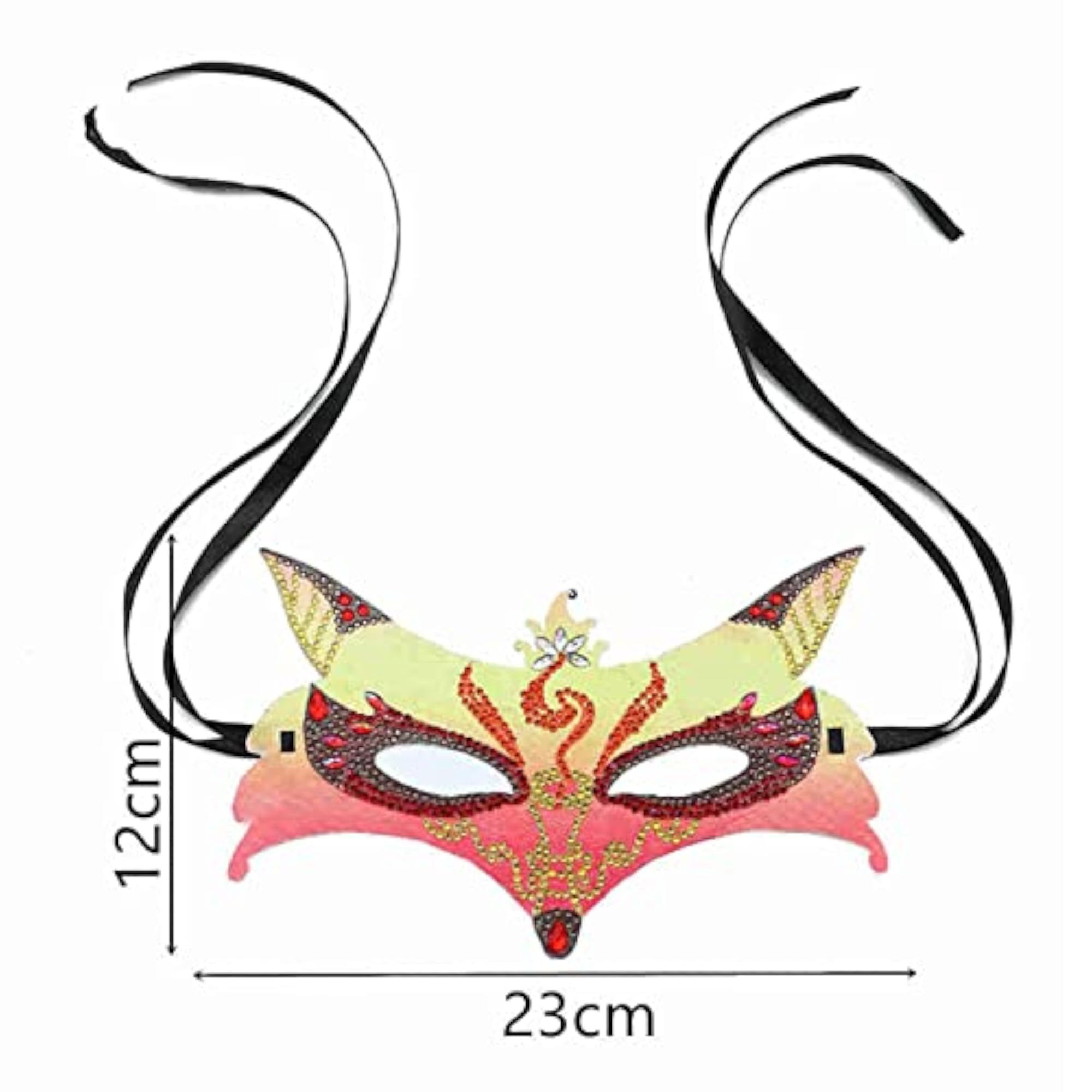 Diamond Eye Mask with Painting Tools, Masquerade Mask