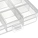 uxcell Component Storage Box - PP Fixed 24 Grids Electronic Component Containers Tool Boxes Clear White 193x132x22mm