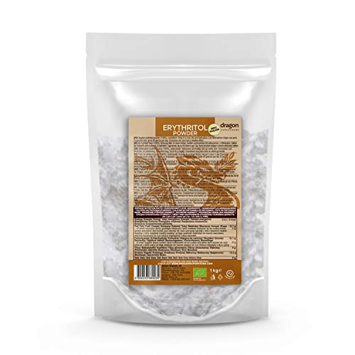 Dragon Superfoods Bio Erythrit - Pulver, 100% Bio, Vegan, Null Kalorien-1kg Cover