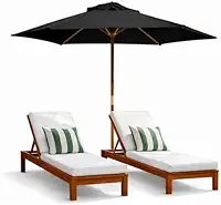 Ombrelone Madeira 3 Metros para Piscina, Jardim e Praia – Guarda-Sol Gigante com Proteção UV, Sombreiro Externo Resistente para Varanda e Área Gourmet