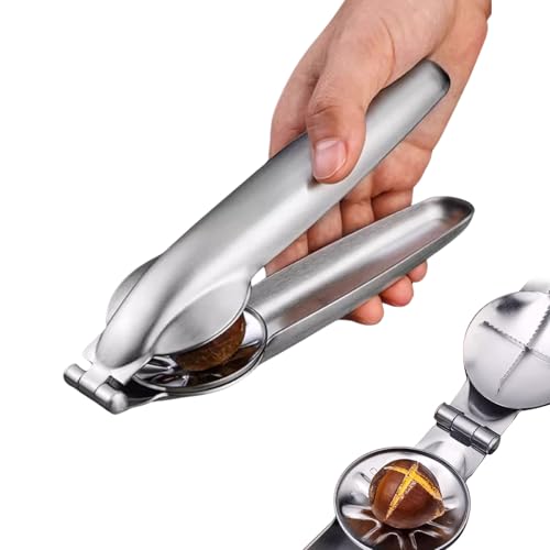 LSYCSYLY Taglia Castagne in Acciaio Inossidabile - Pinza per Aprire, Tagliare a Croce e Schiacciare Castagne, Utensile Multifunzione per Castagne e Noci