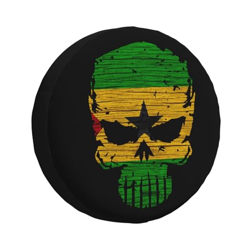 Sao Tome & Principe Flag Skull 15