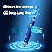 Electric Toothbrush for Adults Kids Electric Toothbrush Rechargeable Sonic Toothbrush Ultrasonic Toothbrush with Timer, 9 Brush Heads, 5 Cleaning Modes 4-Hour Charge Lasts 60 Days (Blue 8-12)