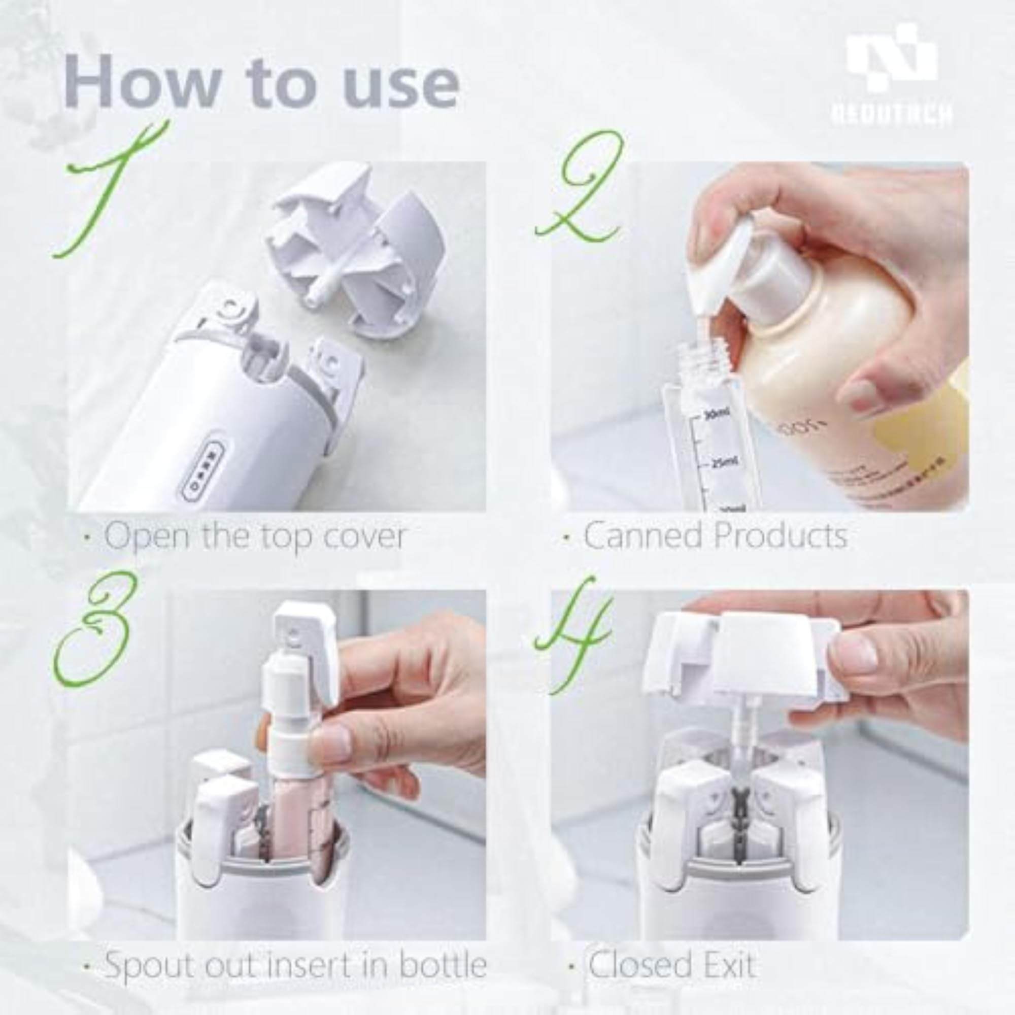 4 in 1 Travel Dispenser Bottles for Toiletries