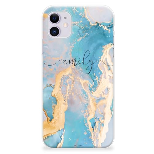 CaseStone Fundas personalizadas para Apple iPhone 6/6S – Diseño personalizado fabricado en el Reino Unido de silicona suave transparente con nombre pastel – Gran regalo para fechas significativas y CaseStone Fundas personalizadas para Apple iPhone 6/6S – Diseño personalizado fabricado en el Reino Unido de silicona suave transparente con nombre pastel – Gran regalo para fechas significativas y