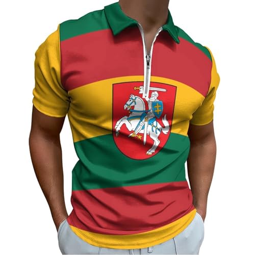 Polo de golf homme stretch jaune-vert idéal pour le sport et le business