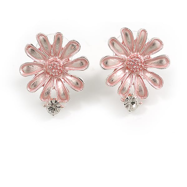 Collar de margaritas con extension ajustable de 6 cm y pendientes de tuerca antialérgicos 6