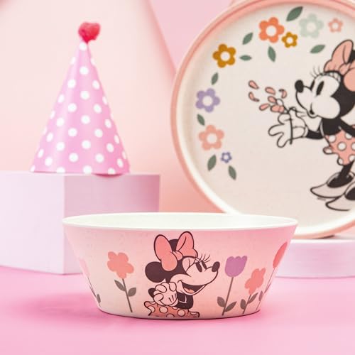 Image of Zak Designs Minnie Mouse Kids Dinnerware Plate, Bowl & Tumbler, 3-Piece Set