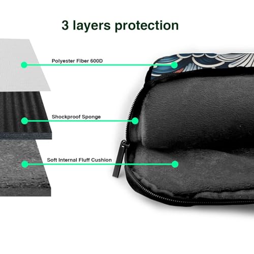 Bolso bandolera para laptop con patrón chino KHiry miniatura 5