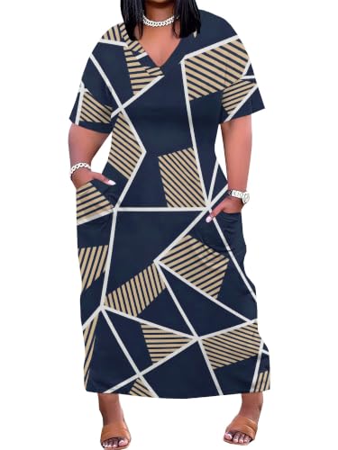 Image of PinkPatty Women's Plus Size V Neck 3 /4 Sleeve Wrap Maxi Dress with Belt | Boho floral wrap maxi dress with belt for vacations, weddings, parties, church, dinners, and everyday elegant wear