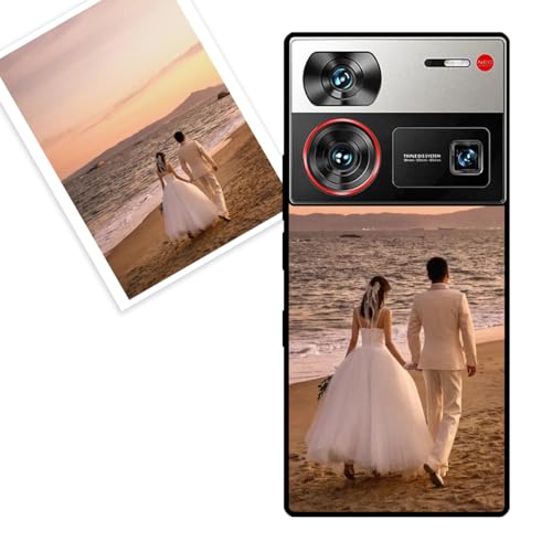 KARTXITAI Funda Personalizada Compatible con Nubia Z60 Ultra 5G, Carcasa Personalizado con tu Foto o Texto Imagen, Protectora con Tacto Suave y Sedoso,Flexible,Regalo Original -Negro