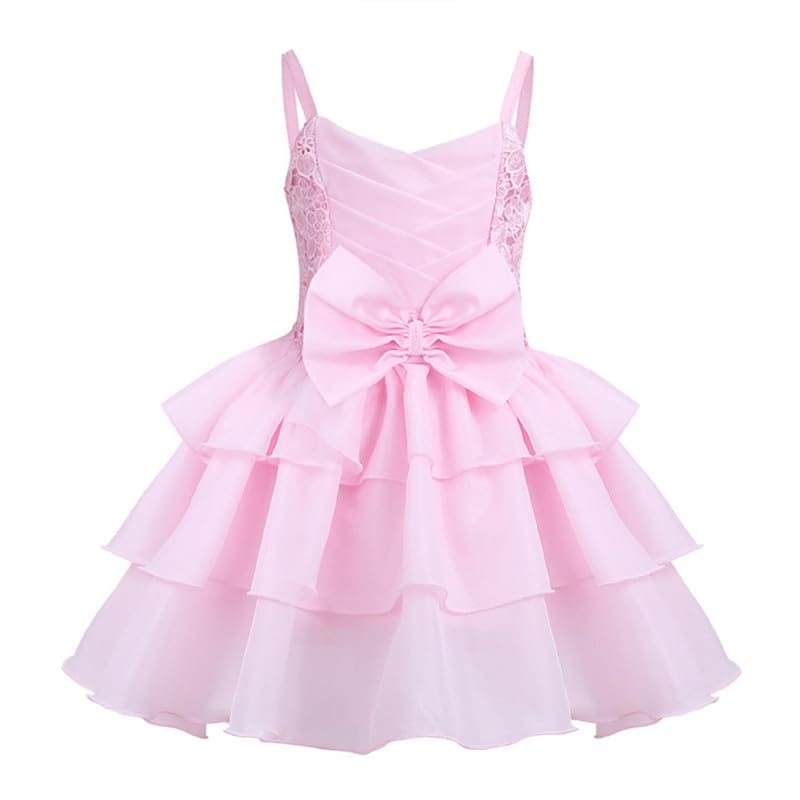 Image of Ripening Baby Girls Stylish Princess Dresses Satin Pretty Birthday Kids Frock