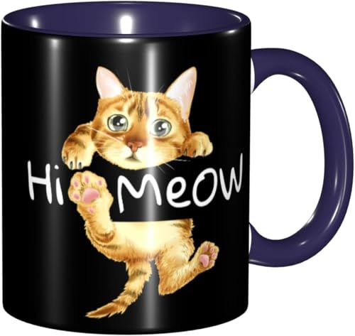マグカップ かわいい ネコ 猫柄 コーヒーカップ 陶器 330ml おしゃれ 可愛い 食器 コップ 耐熱 電子レンジ対応 お茶 ミルク 大容量 軽量 オフィス 家用 誕生日 記念日 プレゼント 箱入り